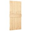 vidaXL Porta Scorrevole con Set Hardware 90x210 cm Legno Massello Pino