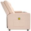 vidaXL Divano Massaggiante 2 Posti con Portabicchieri Crema Similpelle