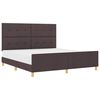 vidaXL Struttura del letto Marrone scuro 180 x 200 cm Tessuto