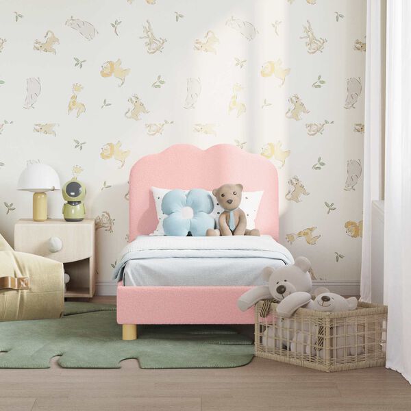 vidaXL Struttura letto per bambini con testata Rosa 70 x 140 cm