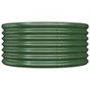 vidaXL Vaso da Giardino Acciaio Zincato 80x80x36 cm Verde