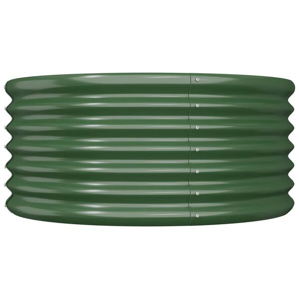 vidaXL Vaso da Giardino Acciaio Zincato 80x80x36 cm Verde
