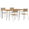 vidaXL Set da pranzo per esterni 5 pz 180 x 90 x 75 cm