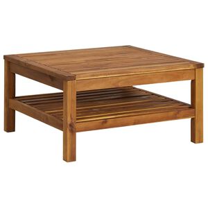 vidaXL Tavolino da Caff&egrave; 65x65x35 cm in Legno Massello di Acacia