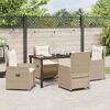 vidaXL Set da Pranzo per Giardino 5 pcs Beige e Grigio Chiaro