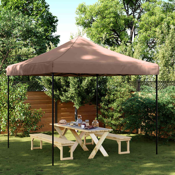 vidaXL Tenda da Festa Pieghevole Pop-Up Marrone 292x292x315 cm