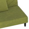 vidaXL Divano Letto a 2 Posti con 2 Cuscini Verde Chiaro in Velluto