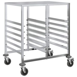 vidaXL Carrello Portateglie con 12 GN Contenitori 75x55x87 cm