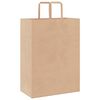 vidaXL Sacchetti di Carta 50 pz con Manici Marrone 32x17x44 cm