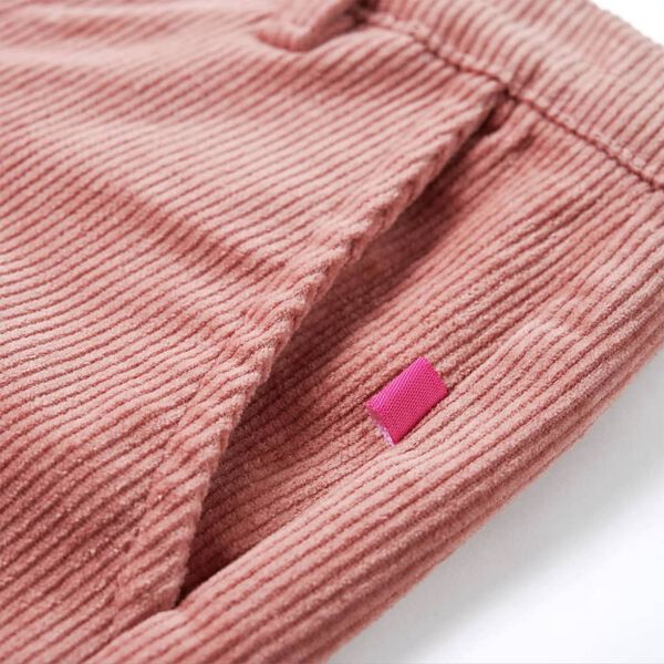Pantaloni per Bambini in Velluto a Coste Rosa Antico 128