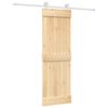 vidaXL Porta scorrevole Naturale e Bianco 70 x 210 cm