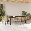 vidaXL Set da Pranzo per Giardino 7 pcs Marrone polyrattan