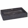 vidaXL Lavello a Parete Nero 38x24x6,5 cm in Marmo