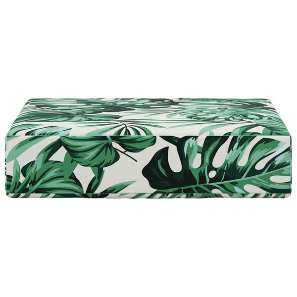 vidaXL Cuscino da Sedia Esterno Motivo Foglia 40 x 40 x 8 cm