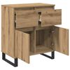 vidaXL Credenza con cassetto Rovere artigianale 60 x 35 x 70 cm