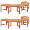 vidaXL Panchina per Alberi 8 -Seater 2 pz 160 x 80 x 45cm Naturale