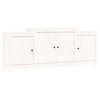 vidaXL Credenza Bianca 164x37x68 cm in Legno Massello di Pino