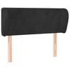 vidaXL Testiera ad Orecchio Nera 93x23x78/88 cm in Velluto