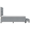 vidaXL Letto a molle con materasso Grigio chiaro 120 x 200 cm