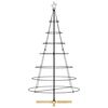 vidaXL Albero a Cono di Natale con supporto Nero 180,5 cm Acciaio