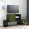 vidaXL Mobile TV Verde Oliva 68x39x60,5 cm in Acciaio