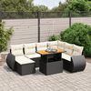 vidaXL Set Divani da Giardino con Cuscini 8 pz Nero in Polyrattan