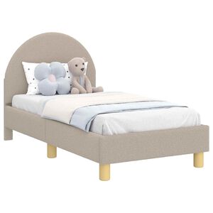 vidaXL Struttura letto per bambini con testata Grigio chiaro