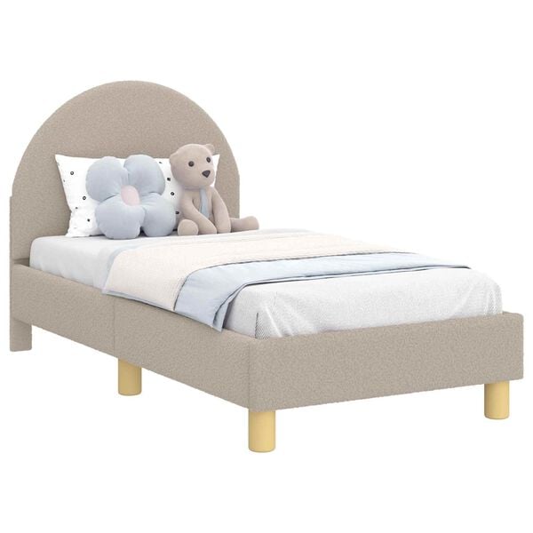 vidaXL Struttura letto per bambini con testata Grigio chiaro