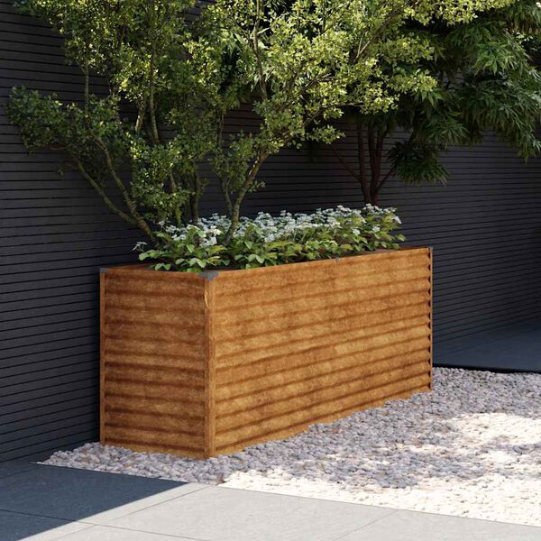 vidaXL Letto rialzato da giardino 196x50x69 cm in acciaio Corten