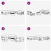 vidaXL Set di divani da esterno 8 pcs Grigio Naturale e Chiaro