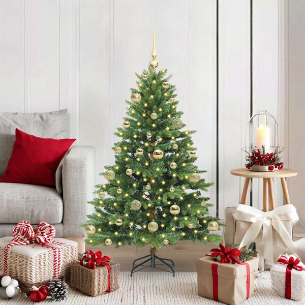 vidaXL Albero di Natale artificiale con 150 LED Verde 120 cm PE e PVC