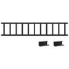 vidaXL Guardia per neve sul tetto Nero 300 x 2,5 x 20 cm Acciaio