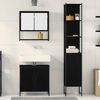 vidaXL Set di mobili per il bagno 3 pcs Nero Legno multistrato
