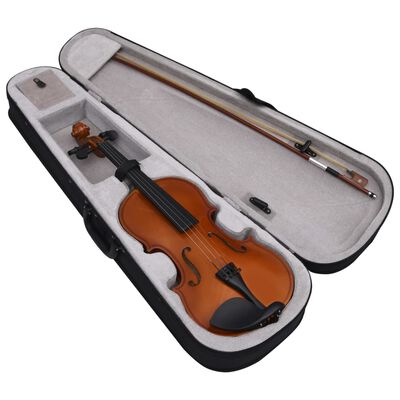 vidaXL Set Completo Violino con Arco e Mentoniera Naturale 4/4