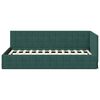 vidaXL Cornice del letto ad angolo Verde scuro 90 x 190 cm Velluto