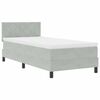 vidaXL Letto a molle con materasso Grigio chiaro 90 x 200 cm Velluto
