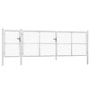 vidaXL Cancello da Giardino in Rete Argento 500x125 cm in Acciaio Zincato