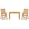 vidaXL Set da Pranzo per Giardino 3 pz in Legno Massello di Acacia