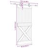 vidaXL Porta Scorrevole con Set Hardware 85x210 cm Legno Massello Pino