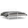vidaXL Giroletto con Testiera e Pediera Metallo Bianco 183x213 cm