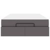 vidaXL Struttura letto con materasso con materasso 2 pcs Grigio PVC
