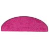 vidaXL Tappetini per scale 15 pz 65x21x4 cm rosa semicircolari grandi