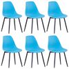 vidaXL Sedie da Pranzo 6 pz Blu in PP