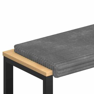 vidaXL Cuscino per panchina Corduroy Morbido Grigio Chiaro
