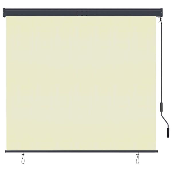 vidaXL Tenda a Rullo per Esterni 160x250 cm Crema