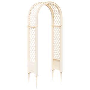 vidaXL Arco di rose con punte PP Bianco