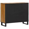 vidaXL Credenza 90x34x75 cm in Legno Massello di Mango Grezzo