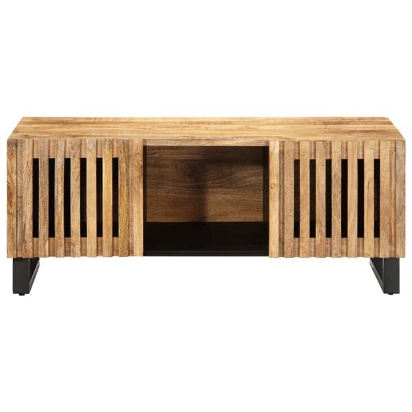 vidaXL Tavolino da Salotto 100x55x40 cm Legno Massello di Mango Grezzo