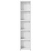 vidaXL Scaffali Porta CD 2 pz Bianco Lucido 21x16x93,5 cm Multistrato