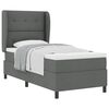 vidaXL Letto a molle con testiera Grigio scuro 80 x 200 cm Tessuto